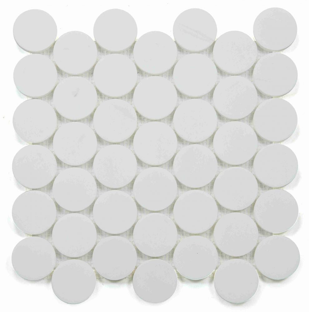 NB4443 Large Penny Round Dolomite Homed Marble Mosaic