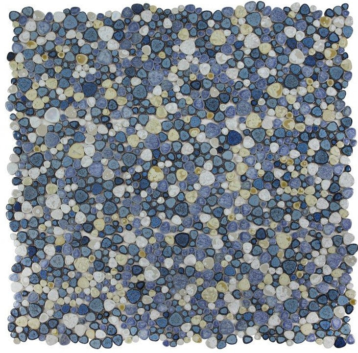 NB604 Ocean Pebble Mosaic Tile 9 sheets together