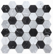 NB629 Moonlight 2 x 2 Polished Hexagon Marble Mosaic