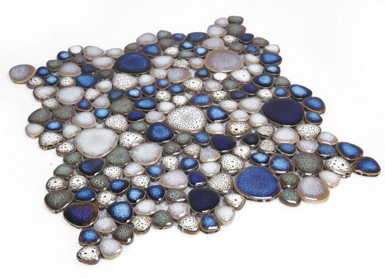NB743 Atlas Pebble Mosaic Tile Angle View