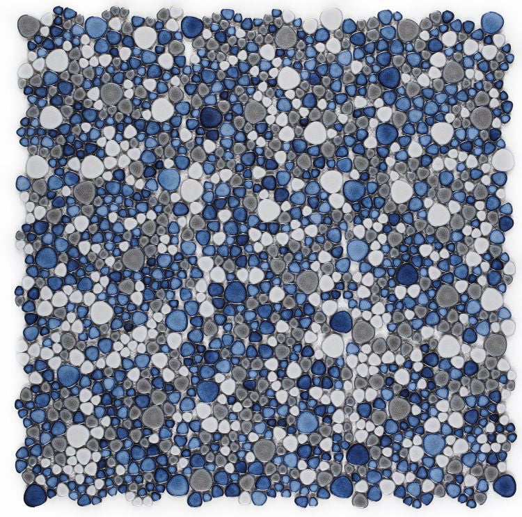 NB838 Sky Pebble Mosaic Tile 9 sheets together