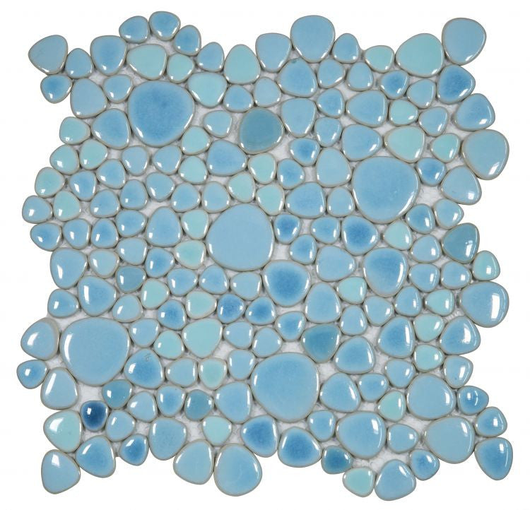 NB894 Jewel Blue Pebble Mosaic Tile