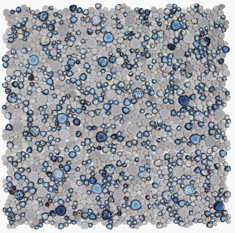 NB980 Cielo Pebble Mosaic Tile 9 sheets together