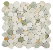 NBO1010 Sliced Pebble Onyx Marble Mosaic Tile