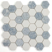 NBO1081 Ocean 2 x 2 Hexagon Marble Mosaic Tile