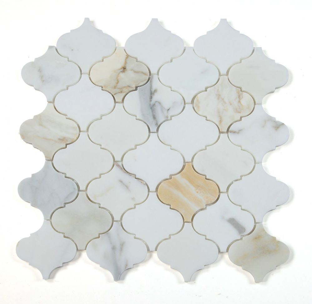 NBO1145 Arabesque Calacatta Gold Mosaic