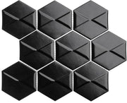 Nebula Collection 3D hexagon porcelain mosaic NEB-6263 Vardian