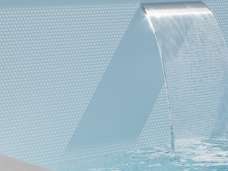 ORB-016LBLM Calypso Penny round pool tile mosaics