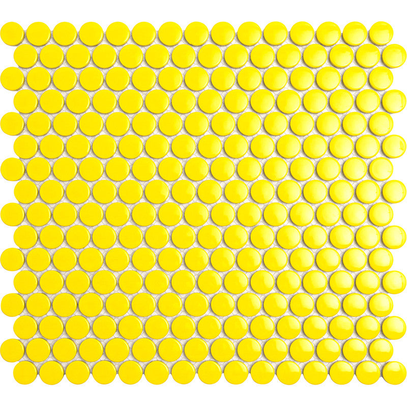Porcelain Penny Round Mosaic Tile ORB-018YLG Sun