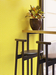 ORB-018YLG Sun penny round accent wall tile