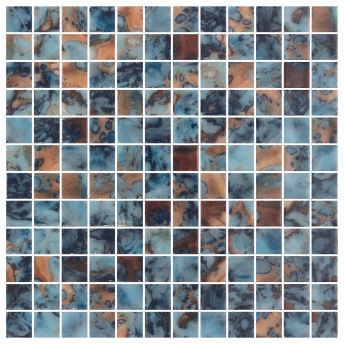 Onix Mosaico 1 x 1 Recycled Glass Tile Mosaic Print 5662