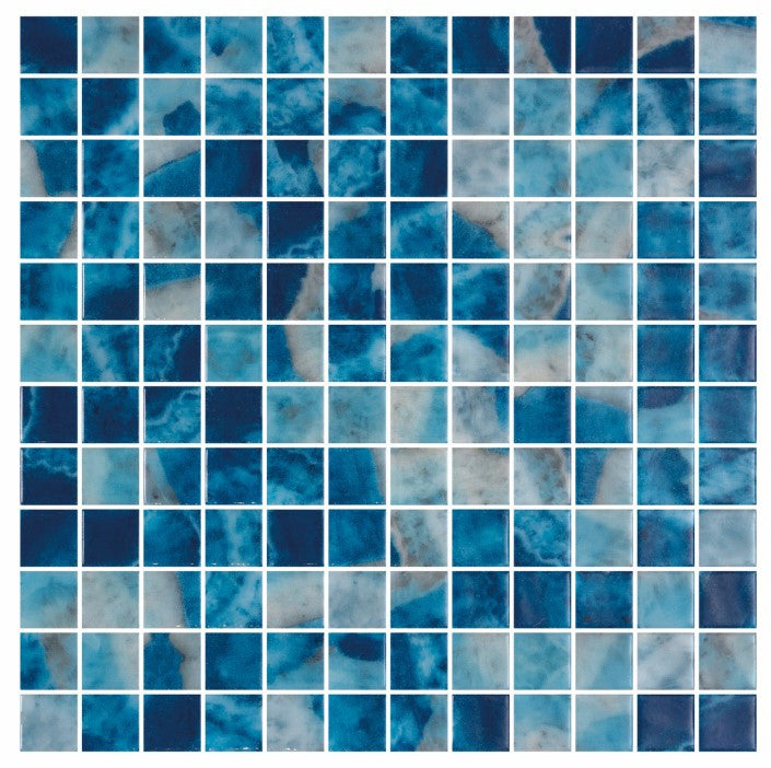 Onix Mosaico 1 x 1 Recycled Glass Tile Mosaic Saona 4787