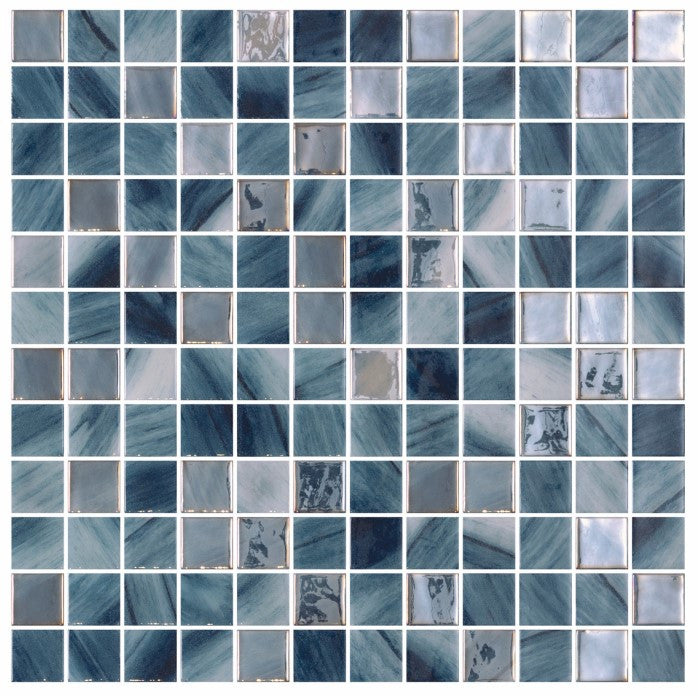 Onix Mosaico 1 x 1 Recycled Glass Tile Mosaic Tanzanite 5670