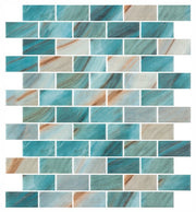 Onix Mosaico 1 x 2 brick Recycled Glass Tile Mosaic Amalfi HP12BA/5956