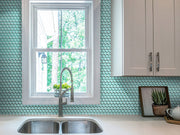 Mir Mosaic Tile Aqua penny round mosaic PN-041 kitchen backsplash tile