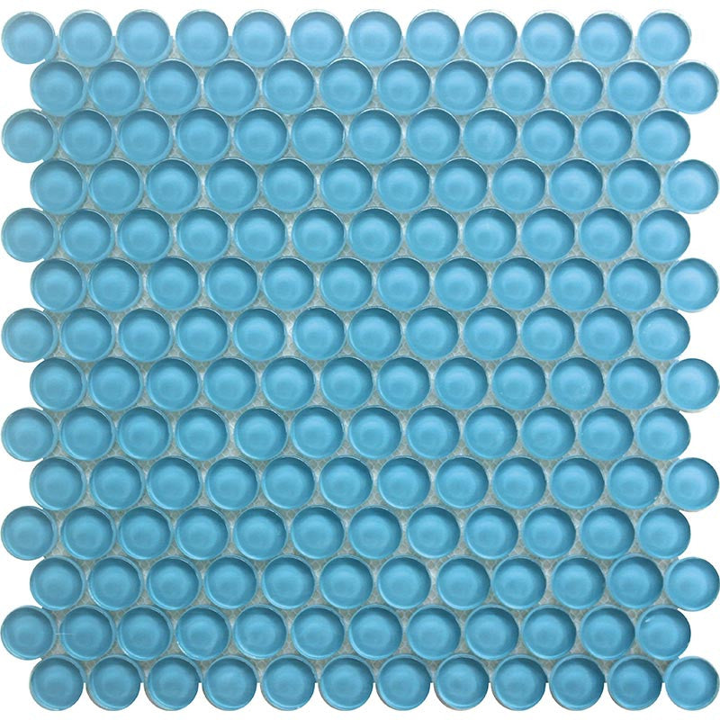 Mir Mosaic Tile Turquoise penny round mosaic PN-042
