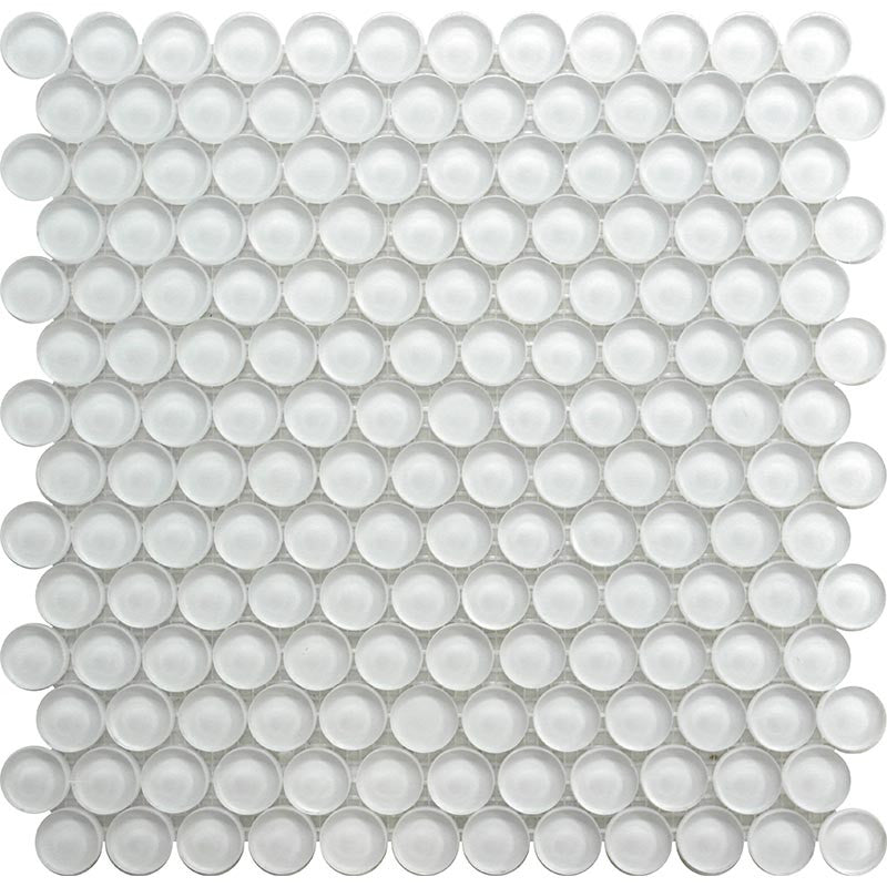 Mir Mosaic Tile Mirage White Penny Round Mosaic PN-066