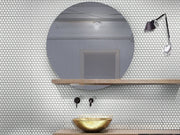 Mir Mosaic Tile Mirage White Penny Round Mosaic PN-066 bathroom sink wall tile idea