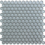 Mir Mosaic Tile Gray Cloud penny round mosaic PN-092