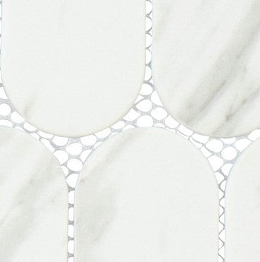 Paneria Collection PAN-9112 Cannoli Elongated Oval Mosaic Close up