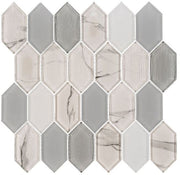 Pascal Adobe Collection Elongated Hexagon Glass mosaic PAB7102 New Lavinia