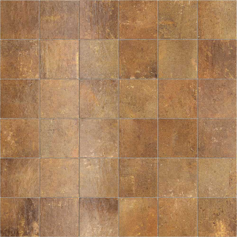 Pixel Series 4 x 4 Sienna Lue Zellige Look Porcelain Tile