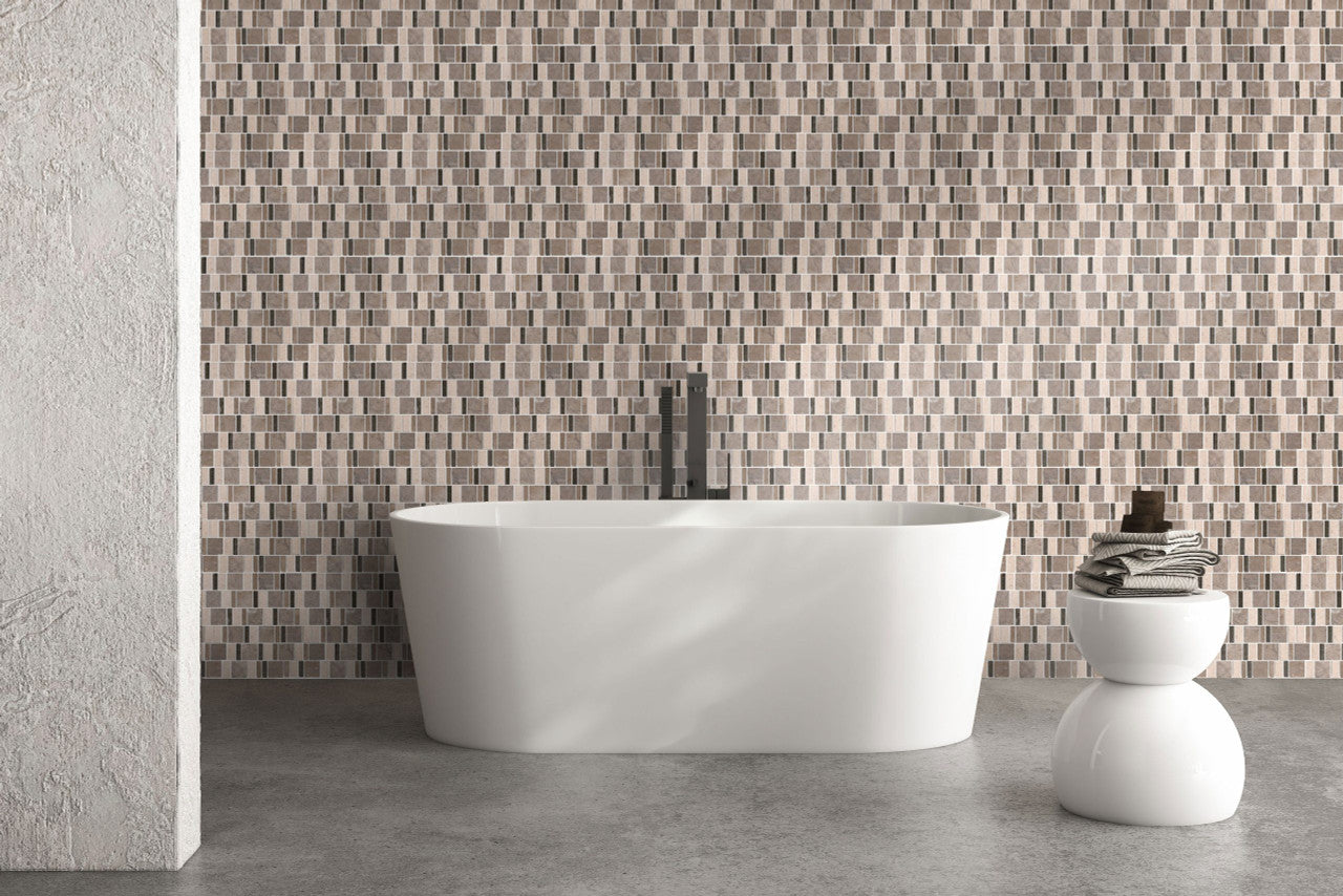 UBC Imagination Collection Platinum Greige 863-507 bathroom wall tile install