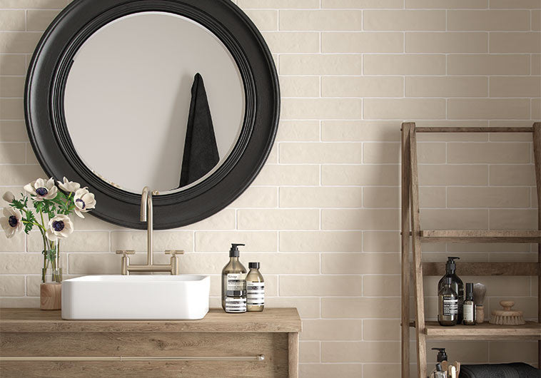 Provence County 3 x 11 Undulated, Matte Ceramic Subway Tile PVC5223 Avignon Midi bathroom wall tiles