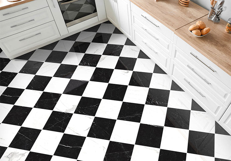 Renaissance Collection RNS-2801 Calacatta 12 x 12 Polished Tile kitchen floor tile install