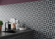 Retro Nueve 9213 Checkers Block kitchen backsplash pattern tiles