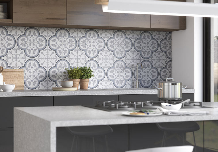 Retro Nueve 9215 Paris Spring Kitchen Backsplash