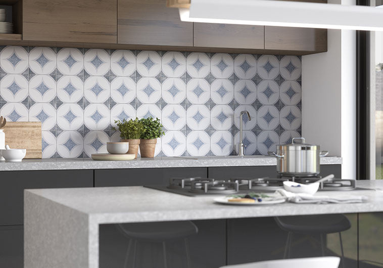 Retro Nueve Ocean Star Pattern Tile 9221