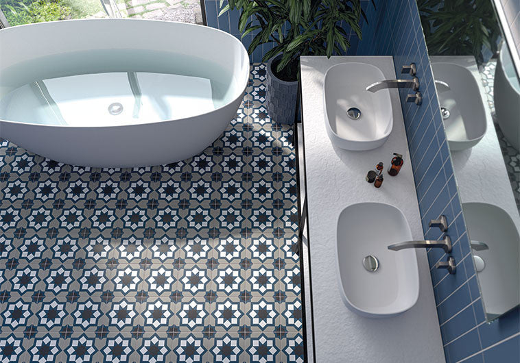 Riche Lafayette RHL-4908 Duke Valois bathroom floor tile install