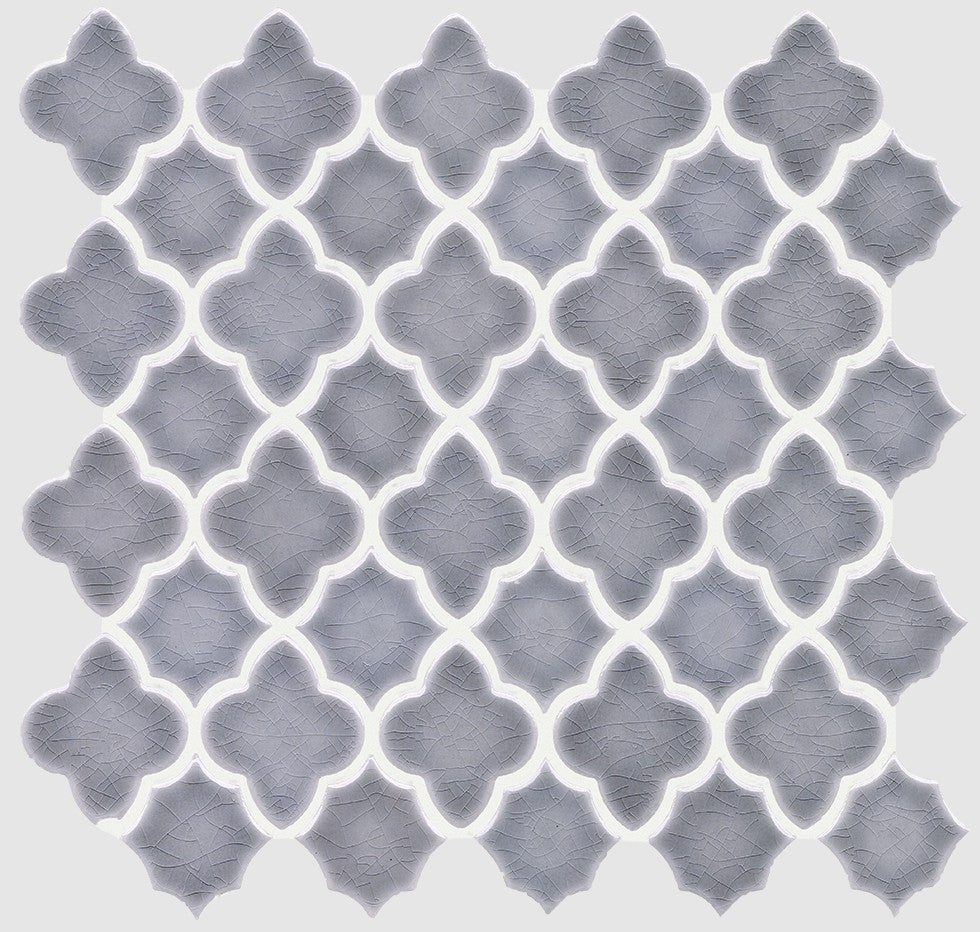 SSE-830 Chateau Amara Pattern Anchor Crackle Glossy Ceramic Tile Mosaic