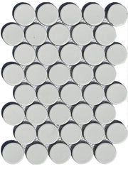 Soci Tile 2" Penny Round SSE-865 White Matte Mosaic