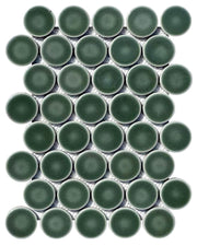 Soci Tile 2" penny round SSE-867 Sage Glossy Mosaic