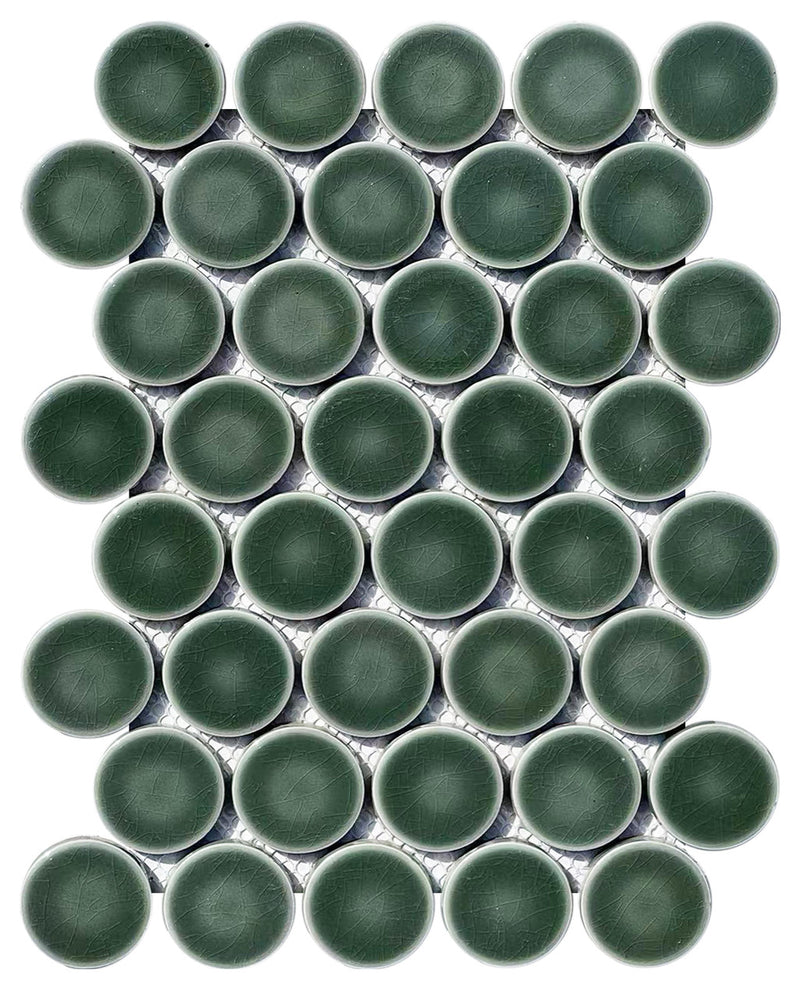 Soci Tile Penny Round Sage Glossy SSE-867