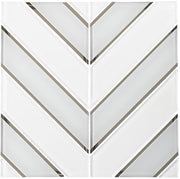 Slidorian Collection Glass Mosaic Pattern Tile SDR8103 Neutral Arrow