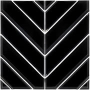 Slidorian Collection Glass Mosaic Pattern Tile SDR8105 Midnight Arrow