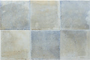 Splash Sea SPL-SEA-MAT blue matte 6x6 zellige-look porcelain tile showing color variation