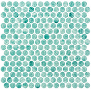 Tahiti Isles Penny Round Recycled Glass Mosaic TI 5421 Mahina Pond