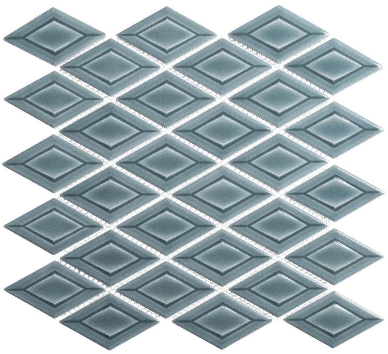 Tetragon Series 3D Diamond Shape Porcelain Mosaic TET-6333 Kelpa