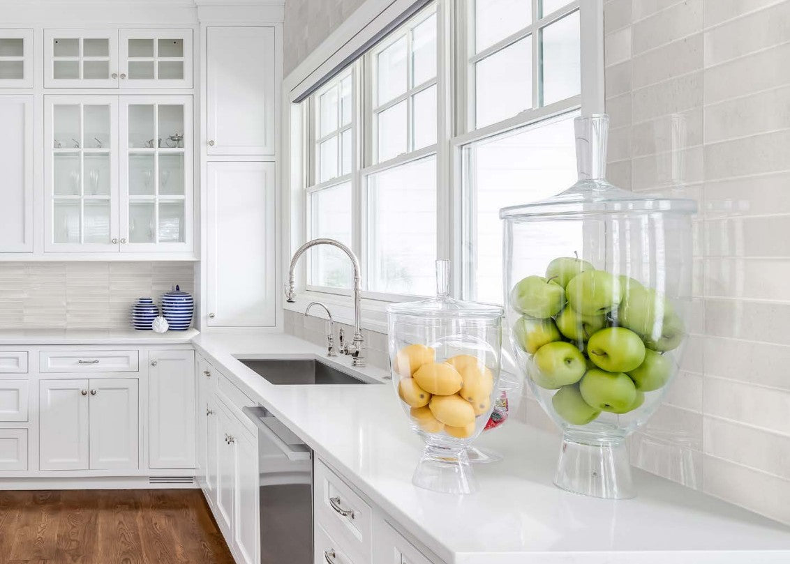 White Kitchen Backsplash Tile Install BELK Tile