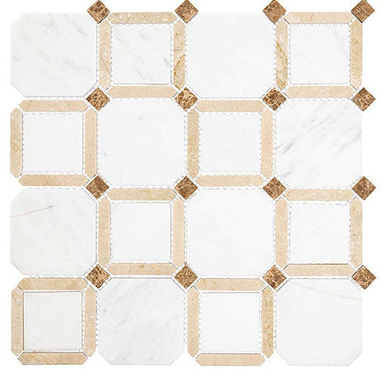 Xakea Series XKA-1042 Benoni Marble Mosaic Tile