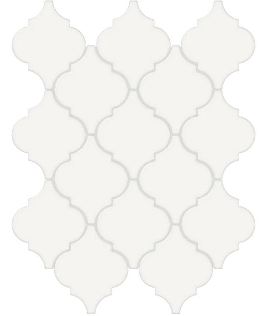 Anatolia Soho Tiles Arabesque Beveled mosaic tile 4501-0473-0 GLOSSY Canvas White