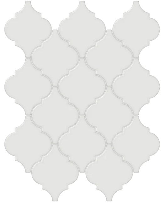 Anatolia Soho Tiles Arabesque Beveled Mosaic Tile 4501-0474-0 GLOSSY Vintage Grey