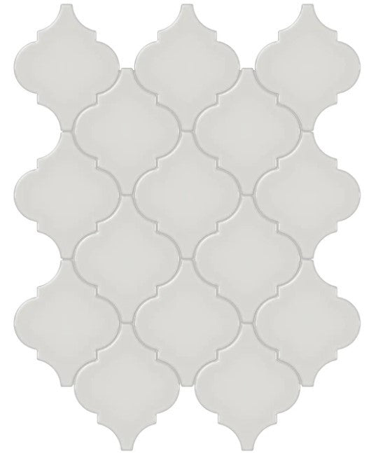 Anatolia Soho Tiles Arabesque Beveled mosaic tile 4501-0476-0 GLOSSY Halo Grey