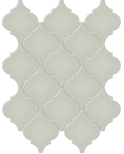 Anatolia Soho Tiles Arabesque Beveled Mosaic Tile 4501-0478-0 GLOSSY Soft Sage