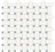 Anatolia Soho Mosaic Tile Basketweave with Cloud Blue insert 4501-0472-0