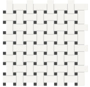 Anatolia Soho Mosaic tile Basketweave with Retro Black insert 4501-0470-0